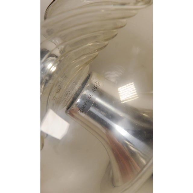 2000 - 2009 Art Deco Table Lamp in Organic Moulded Glass and Chrome by Mégal Ag For Sale - Image 5 of 9
