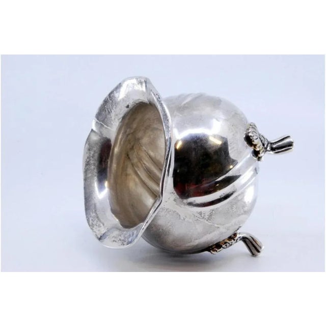 Spiral Silver Pot with Support Feet and Applications For Sale - Image 4 of 10