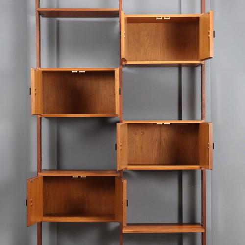 Mid-Century Floor-to-Ceiling Bookcase, 1960s For Sale - Image 3 of 14