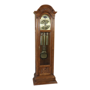 Vintage Seth Thomas 4499a Grandfather Clock With Moon-Phase Dial and Triple Chimes, Circa 1980