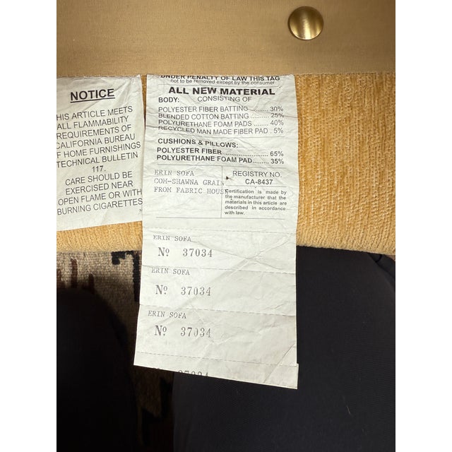 2000 - 2009 Coleman of California Erin Chenille Sofa For Sale - Image 5 of 12