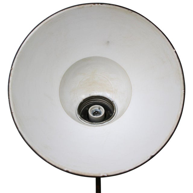 Vintage Industrial French Black Enamel Sconce For Sale - Image 6 of 7