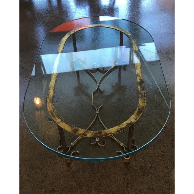 Gothic Style Gilt-Iron & Glass Coffee Table Spain For Sale - Image 9 of 13