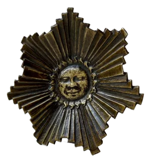 Art Deco French Sunburst Ashtray in Bronze, 1930s