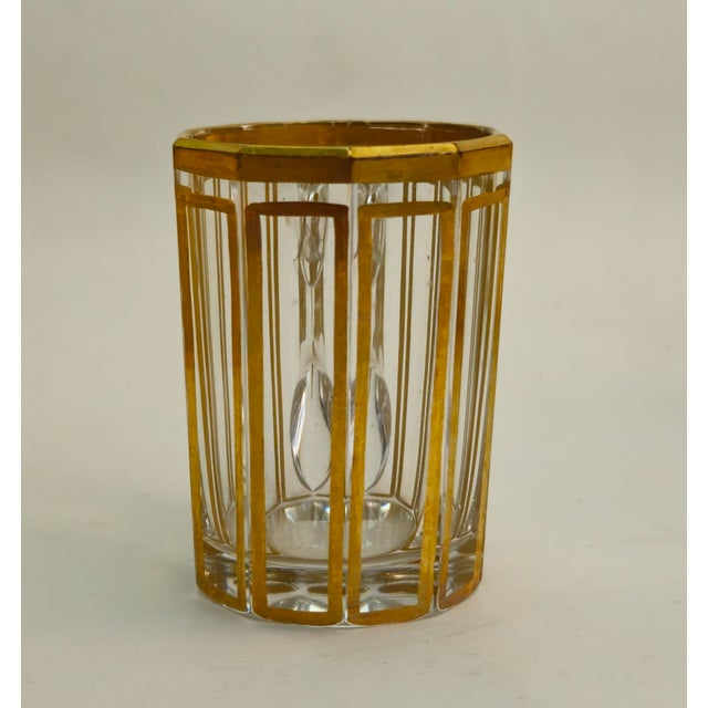 Art Deco 1910s Art Deco Attributed to Baccarat Cannellures Crystal Liqueur Glasses With Handles - Set of Seven For Sale - Image 3 of 16