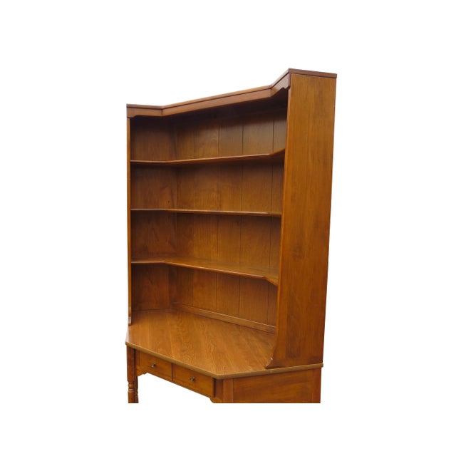 Ethan Allen Vintage Ethan Allen Corner Desk With Bookcase / Hutch For Sale - Image 4 of 9