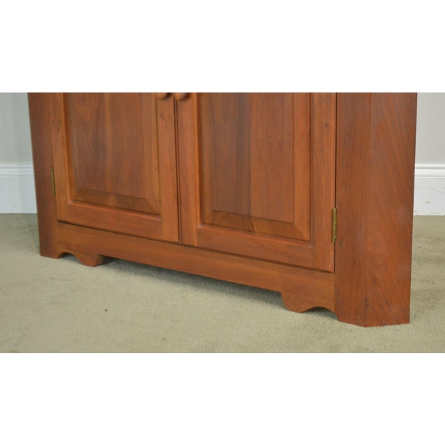 Hand Crafted Solid Cherry Wood Country Style Corner Cabinet By