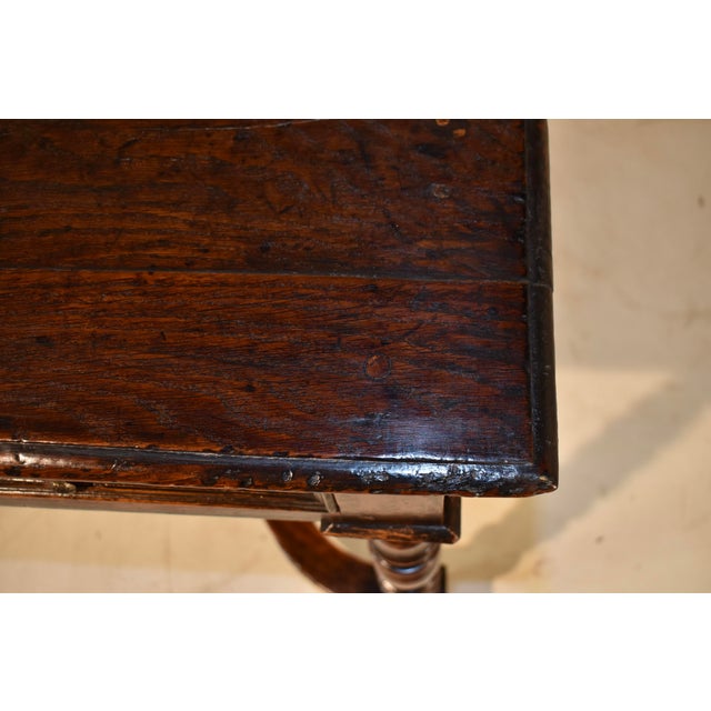 Brown Late 17th/Early 18th Century English Oak Side Table For Sale - Image 8 of 9