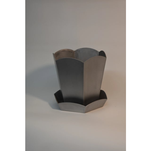 Contemporary Oblik Studio Aluminum Planter With Drip Tray For Sale - Image 3 of 5