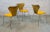 Wood Vintage Dining Chairs by Arne Jacobsen for Fritz Hansen, Set of 3 For Sale - Image 7 of 9
