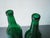 Gold Mid-Century Green Glass Bottle Vases, Bohemia, 1960s, Set of 2 For Sale - Image 8 of 9