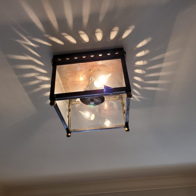 Metal Indoor/Outdoor Colonial Metalcraft Federal Ceiling Light in Copper For Sale - Image 7 of 18