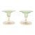 Louis Comfort Tiffany Favrile Pastel Iridescent Art Glass Candlesticks, Pair For Sale
