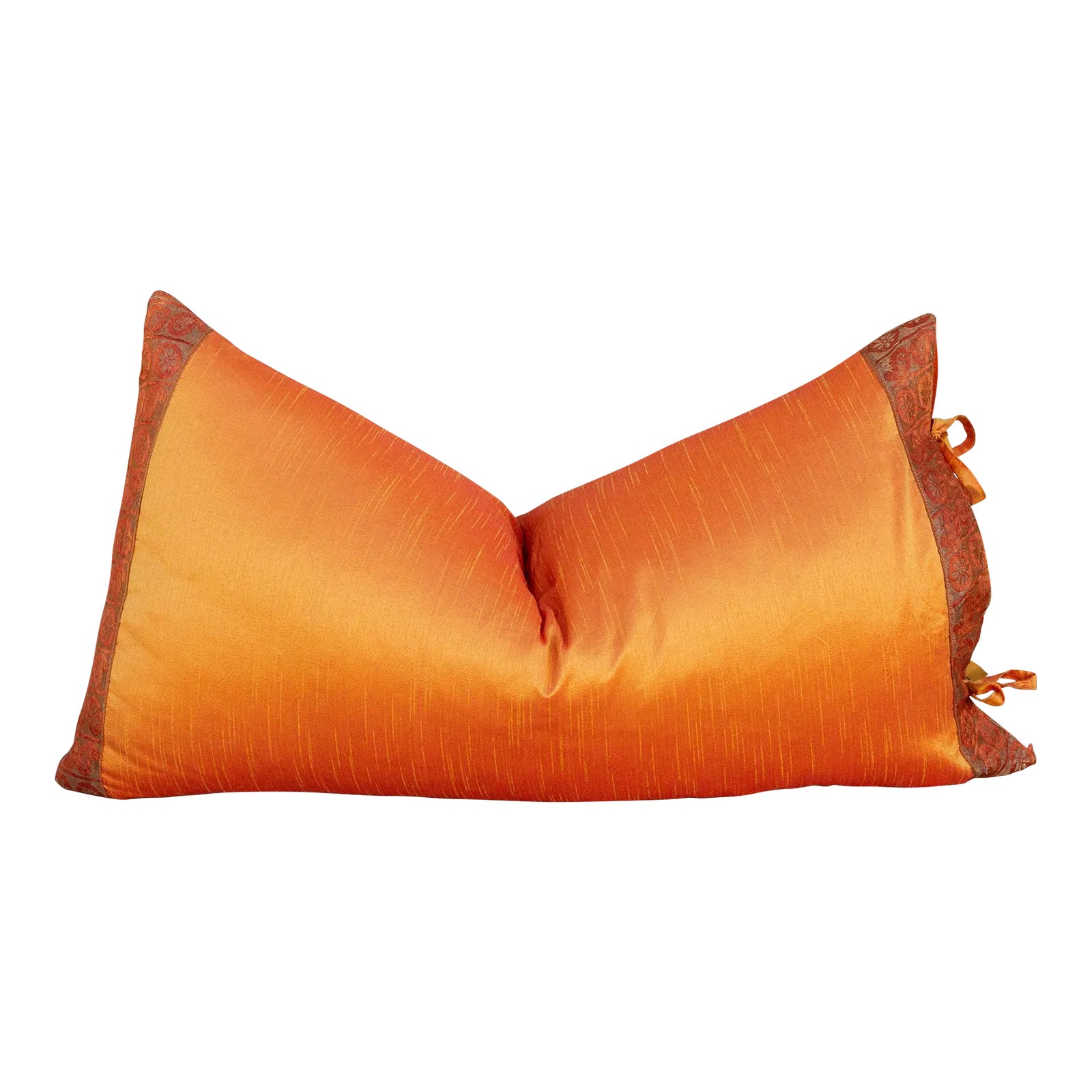 Vintage Santra Large Festive Indian Silk Queen Lumbar Pillow Cover