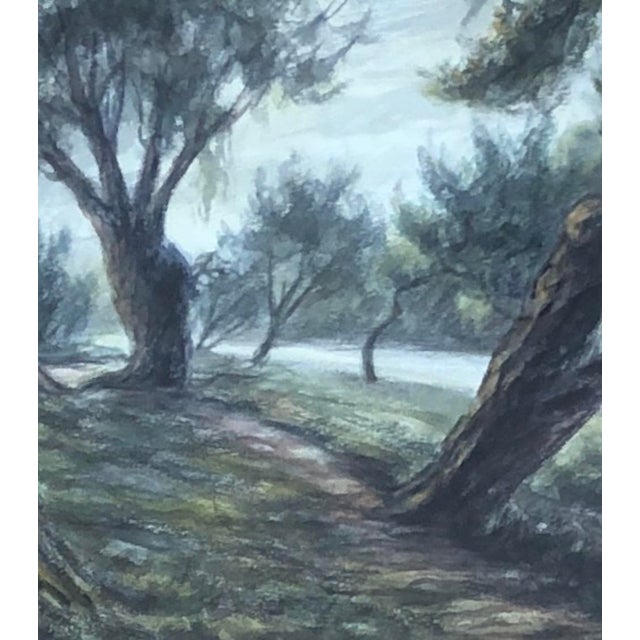 Jules Robert Chatelain, Au bord de l'eau, 1951, Watercolor on Paper, Framed For Sale - Image 4 of 9