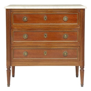 Early 20th Century French Louis XVI Style Mahogany Commode For Sale