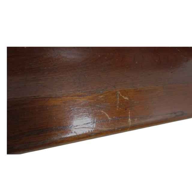 Antique Bench Settee Victorian Cast Iron Oak Church Pew Railroad Gothic For Sale In Philadelphia - Image 6 of 14