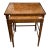 Pair of Baker Furniture Burl Wood Nesting Tables With Gallery Tray Tops For Sale