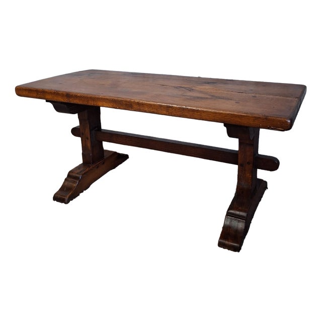 Monastery-Style Coffee Table in Oak For Sale