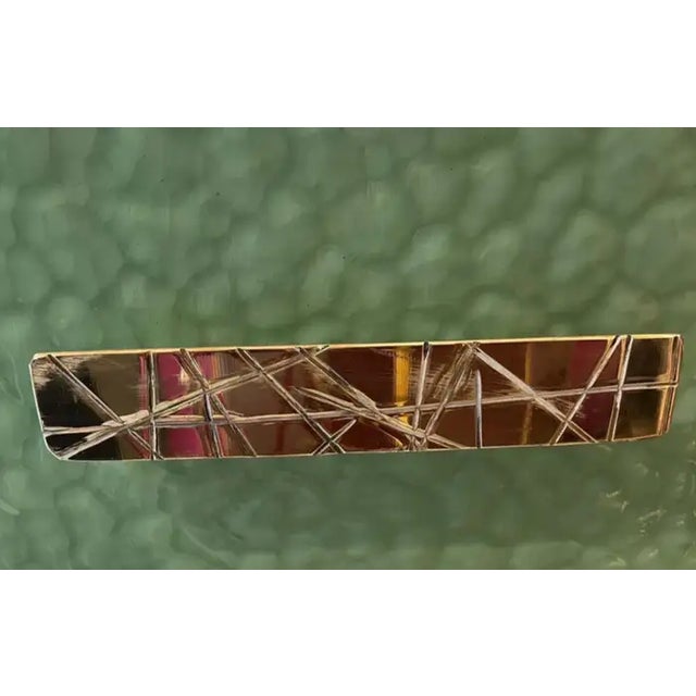 Italian Green Glass Console Table For Sale - Image 3 of 6