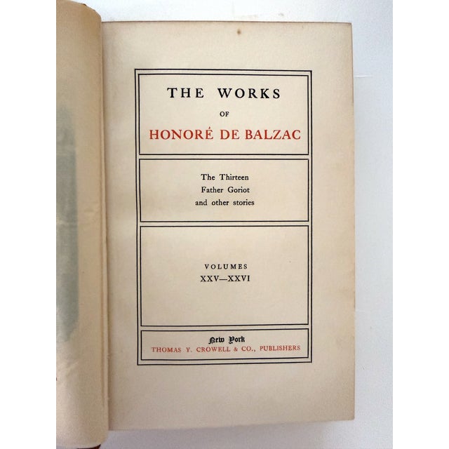 Antique Leather Bound Balzac Books, Set 18 For Sale - Image 11 of 18