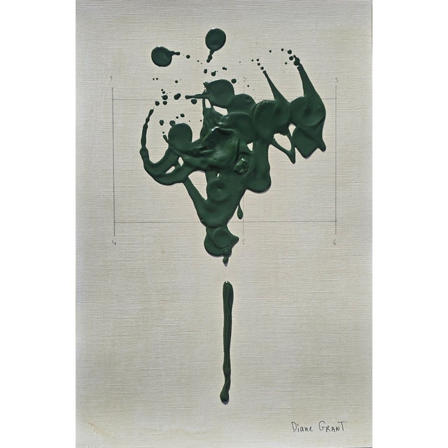 Contemporary Set of 6 - Contemporary One-of-a-Kind Dark Green Botanical Organic Modern Original Oil Paintings / Herbarium / Floral / Earth Tones For Sale - Image 3 of 11