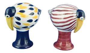 Art Deco Ceramic Pelicans or Toucans, 20th Century, Set of 2