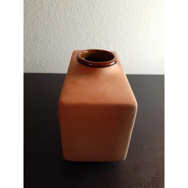 Contemporary 1970s Hand-painted Oriental Floral Ceramic Tea Caddy Vase For Sale - Image 3 of 9