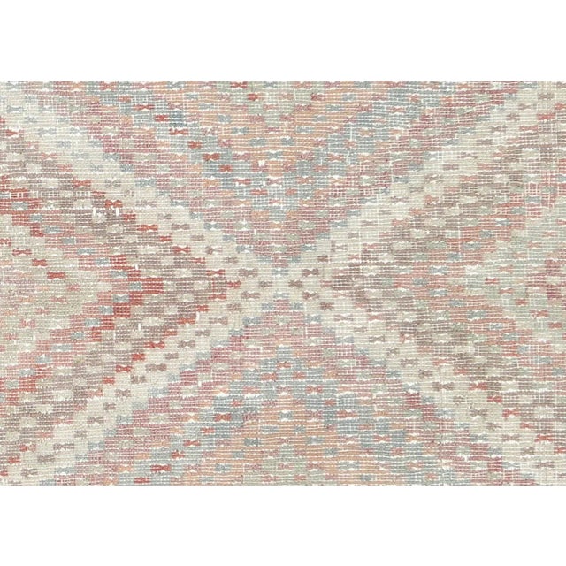1950s Turkish Kilim. Hand woven with wool on wool foundation in the Oushak region of Turkey. Kilims & Flat Weaves are rugs...