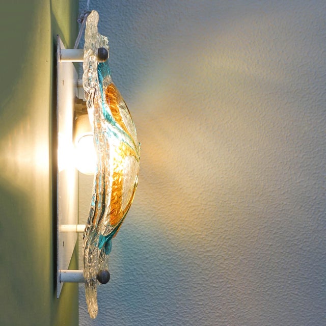 Mid-Century Modern Mid-Century Italian Glass Sconce from Mazzega, 1970s For Sale - Image 3 of 17