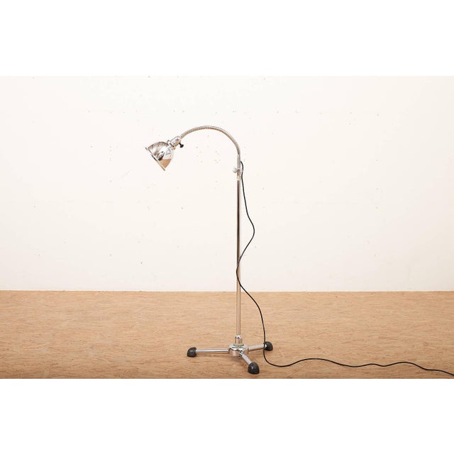 Metal Model 8224/ 44 Gooseneck Floor Lamp in Chrome-Plated Metal by Christian Dell, 1930s-1940s For Sale - Image 7 of 11