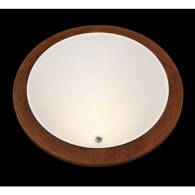 Vintage Round Teak Mirror, 1970s For Sale - Image 9 of 9