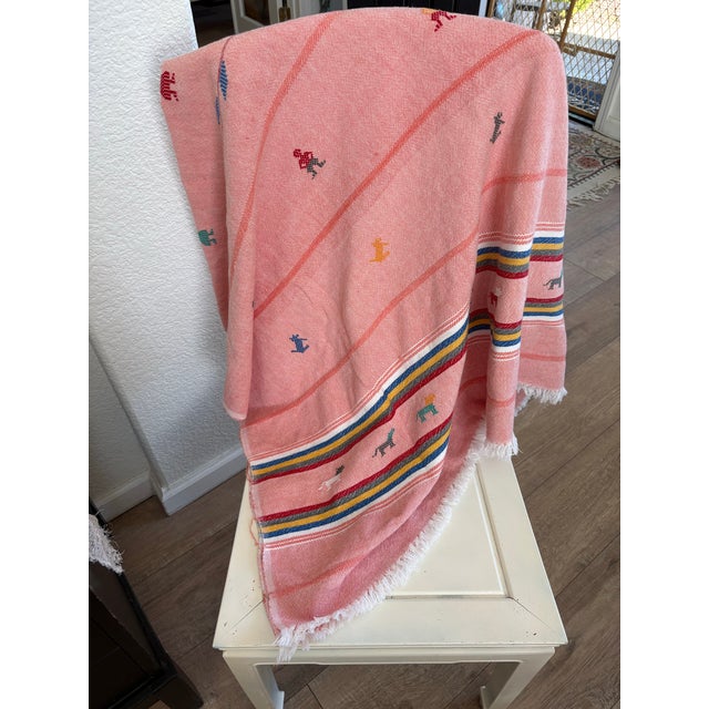 Vintage Bohemian Embroidered All Cotton Tablecloth or Throw For Sale - Image 11 of 11