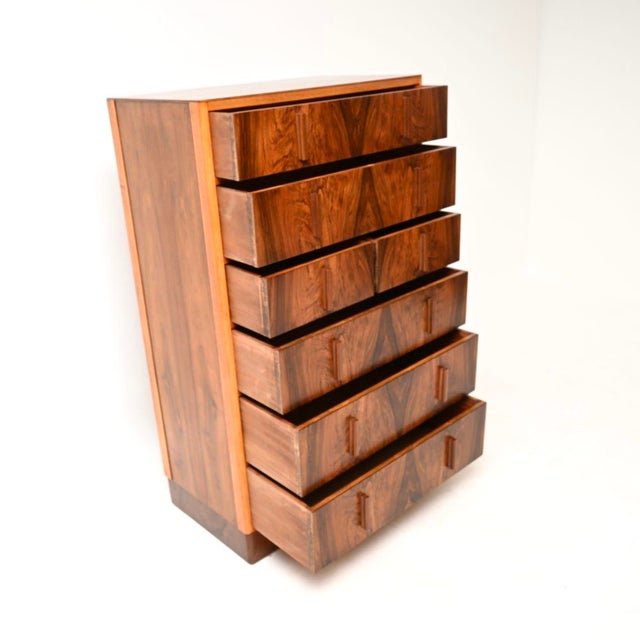 Wood Art Deco Figured Walnut Chest of Drawers, 1930s For Sale - Image 7 of 11