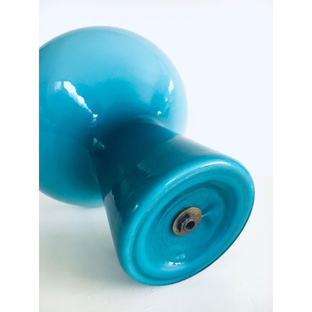 Blue Mushroom Glass Table Lamp by Massimo Vignelli for Venini, 1950s For Sale - Image 8 of 15