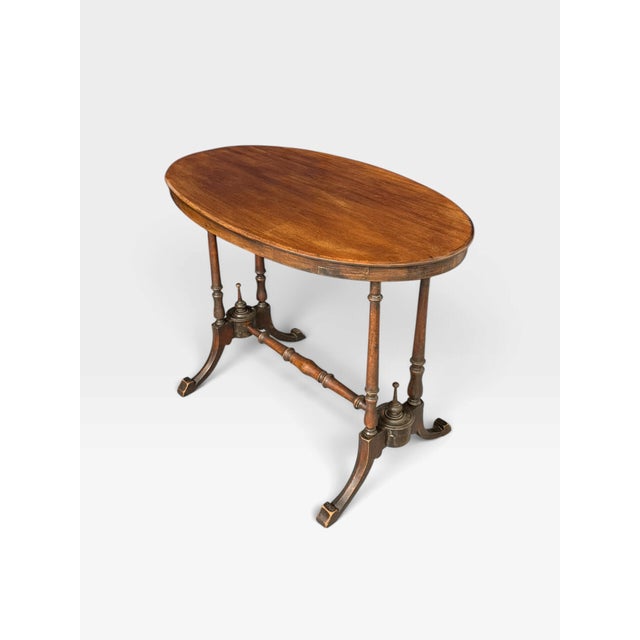 Antique Victorian Oval Centre Table, 1900 For Sale - Image 11 of 11