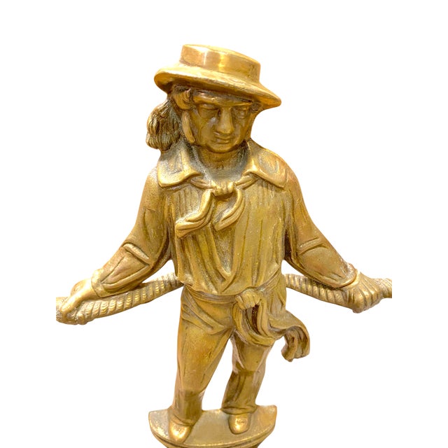 Early 20th Century French Gilt Bronze Umbrella Stand 26"h Nautical Sailor Anchor Decor Antique For Sale In San Francisco - Image 6 of 17