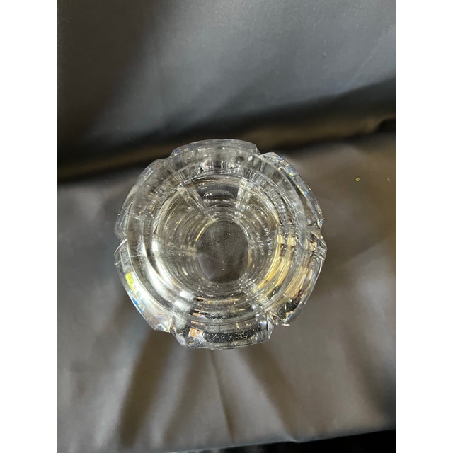 Glass Orrefors Crystal Thousand Windows Vase Heavy Cut Glass Sweden 8” For Sale - Image 7 of 9