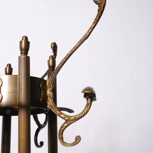 Hollywood Regency Metal Alloy Coat Rack, 1940s For Sale - Image 12 of 18