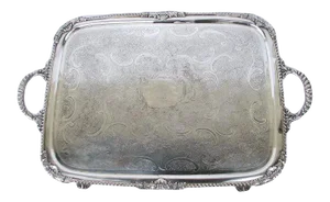 Early 19th Century English Old Sheffield Fused Plate Rectangular Footed Tray