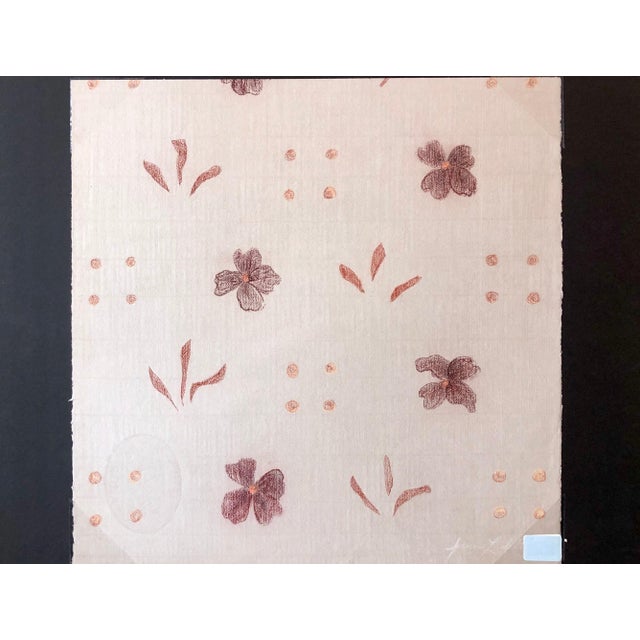 Joanne Seltzer, Original Pastel Drawing Flowers, Wallpaper Pattern and Decoration Pop Art, c.2005 For Sale In Miami - Image 6 of 7