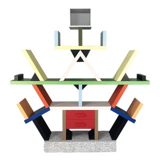 Italian Modern Laminate Carlton Bookcase by Ettore Sottsass for Memphis, 1981 For Sale