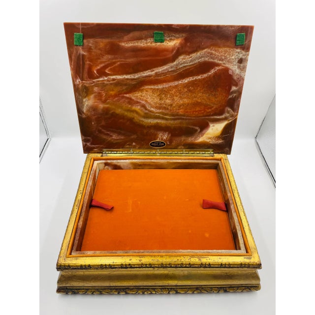 Mid 20th Century Mid 20th Century Incolay Stone Treasure Box For Sale - Image 5 of 12