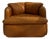 Vintage Italian Cognac Leather Confidential Lounge Chair by Alberto Rosselli for Saporiti, 1970s For Sale