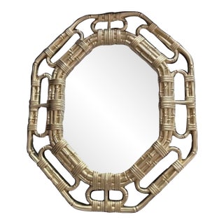 Vintage Gold Bamboo Style Frame Wall Mirror by Home Interiors and Gifts For Sale