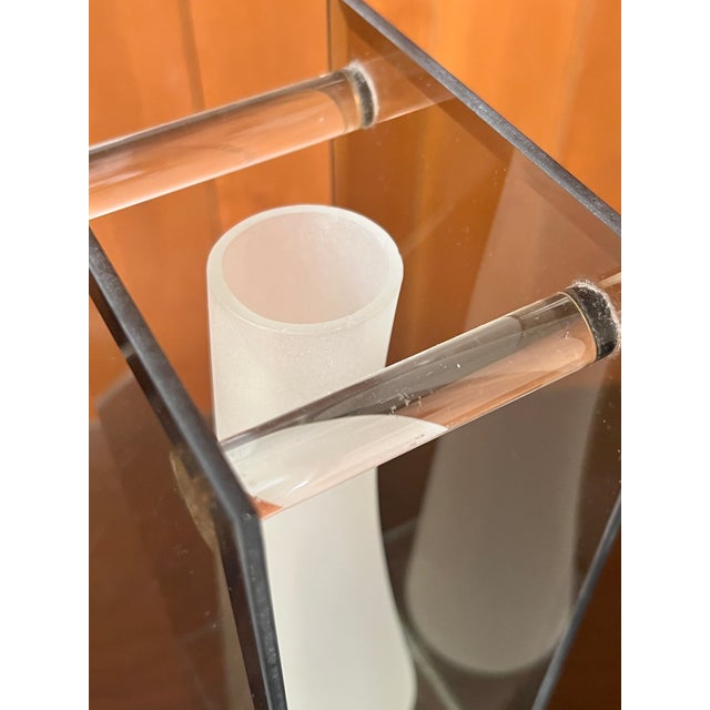 Italian Modernist Architectural Glass Bud Vase For Sale In Saint Louis - Image 6 of 14