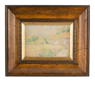 Mid 20th Century "Country Cottage" Impressionist Style Landscape Oil Painting, Framed For Sale