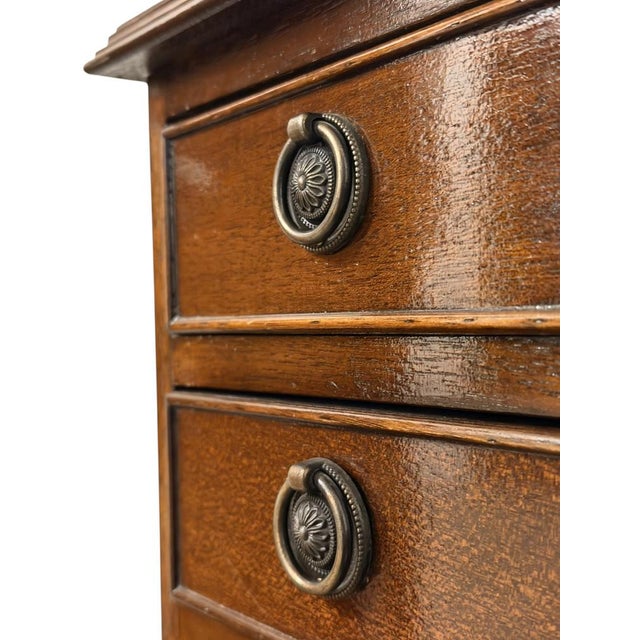 Wood Small Vintage English Mahogany Chest of Drawers For Sale - Image 7 of 10