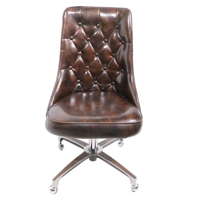 1970s Mod Mid Century Space Age Swivel Chair by Chromcraft, Circa 1970's For Sale - Image 5 of 11