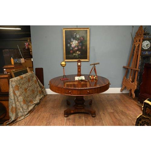 Regency Drum Centre Table in Mahogany, 1820s For Sale - Image 9 of 11
